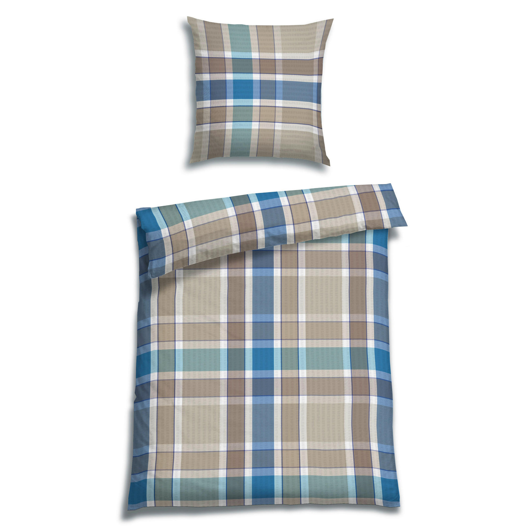 BETTWÄSCHE 2-teilig Seersucker 135/200 cm  - Dunkelblau, Basics, Textil (135/200cm) - Florella