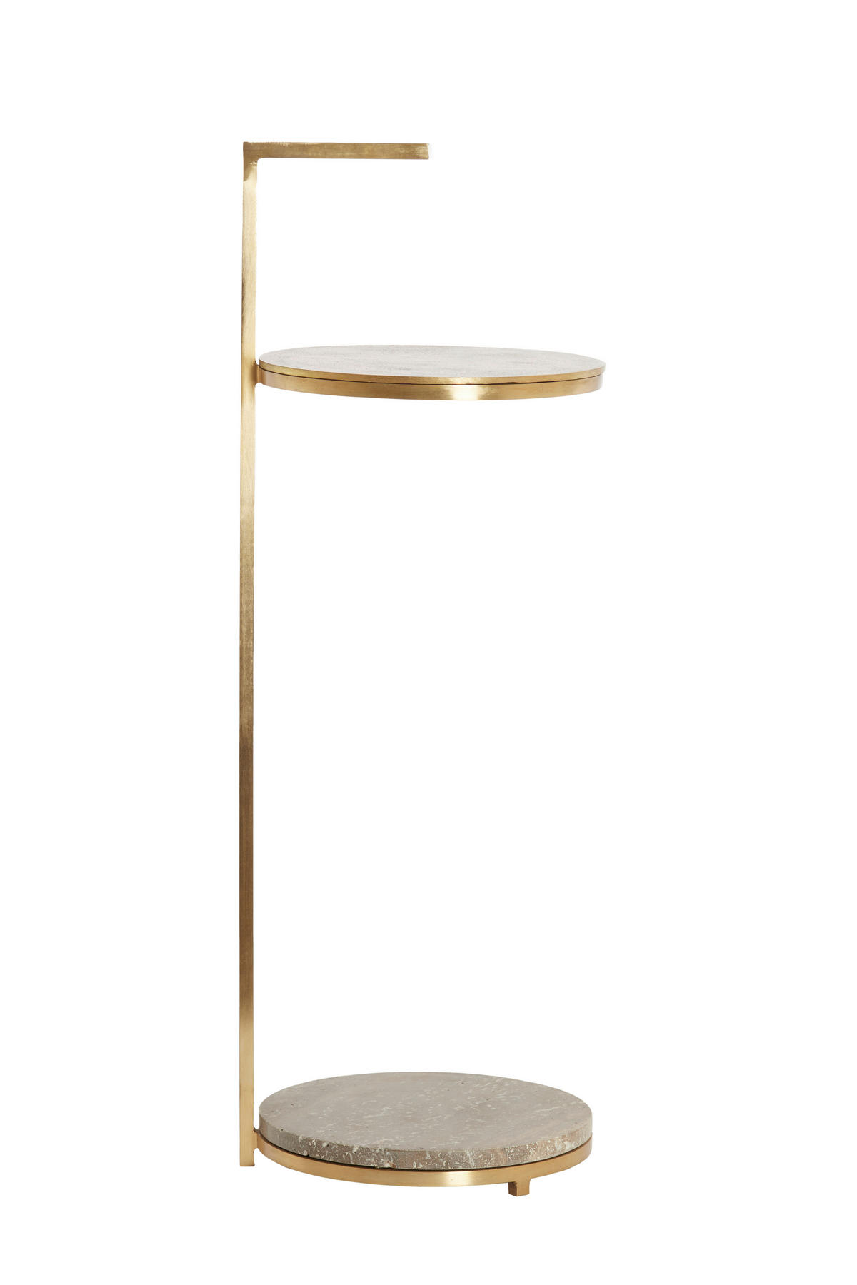 BEISTELLTISCH 26/26/76 cm LEDA Braun, Bronzefarben rund  - Braun/Bronzefarben, Trend, Stein/Metall (26/26/76cm) - Light & Living