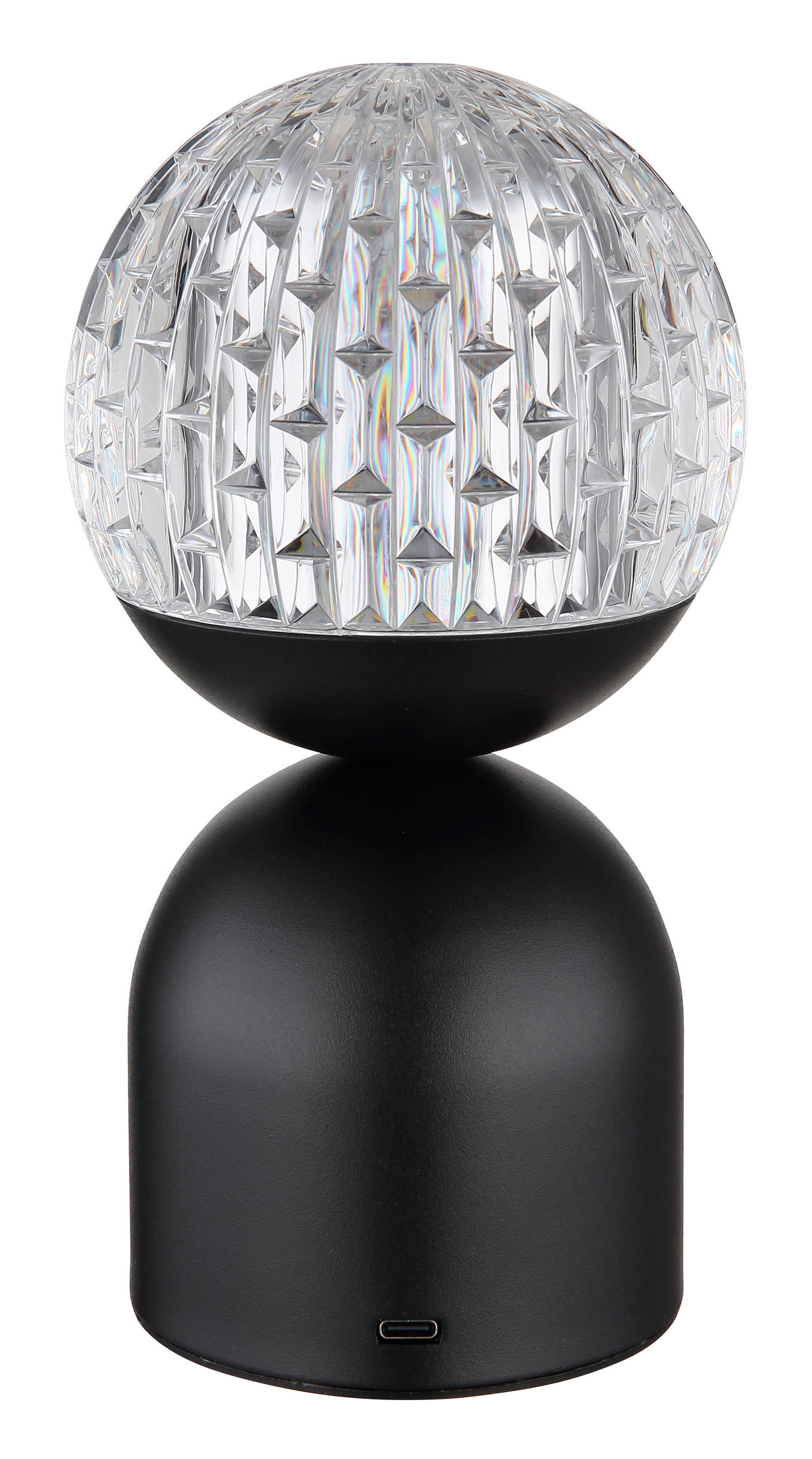 AKKU-TISCHLEUCHTE - Klar/Weiss, Basics, Kunststoff/Metall (10,5/20cm) - Globo