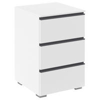 NOČNA OMARICA, bela  - siva/bela, Trend, umetna masa/leseni material (40/61/42cm) - Xora