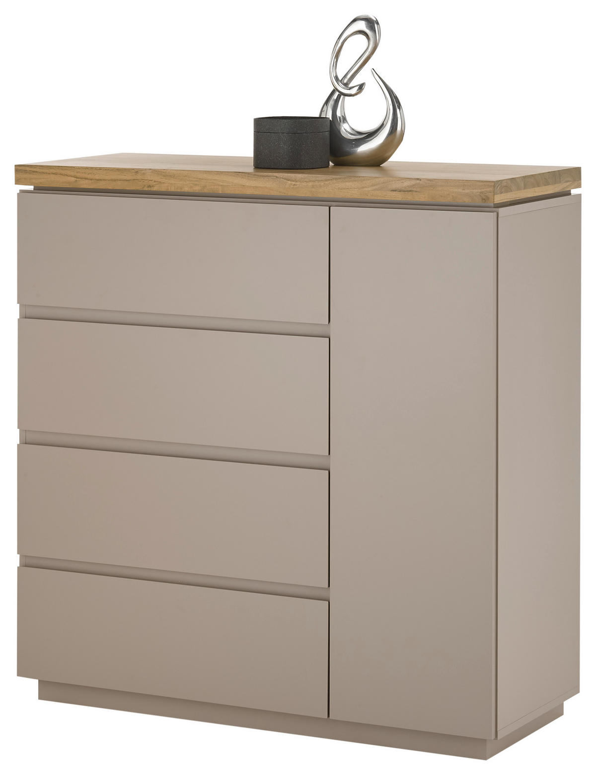KOMMODE Palamos  in 100/104/40 cm  - Naturfarben/Grau, Basics, Holz/Holzwerkstoff (100/104/40cm)