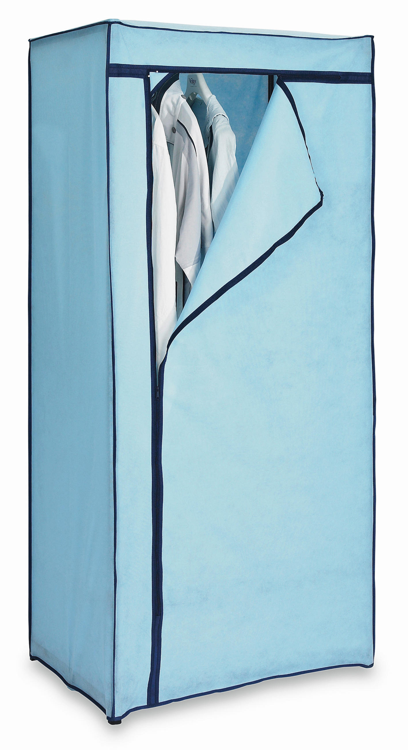 Stoffschrank mit Metallgestell B: 75 cm Fancy, Blau