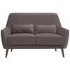 2-SITZER-SOFA in Mikrofaser Hellgrau  - Hellgrau/Schwarz, Trend, Holz/Textil (135/86/80cm) - Carryhome