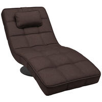 RELAXLIEGE Webstoff Dunkelbraun  - Dunkelbraun/Schwarz, Design, Textil/Metall (74/86/162cm) - Hom`in