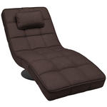 RELAXLIEGE in Webstoff Dunkelbraun  - Dunkelbraun/Schwarz, Design, Textil/Metall (74/86/162cm) - Hom`in