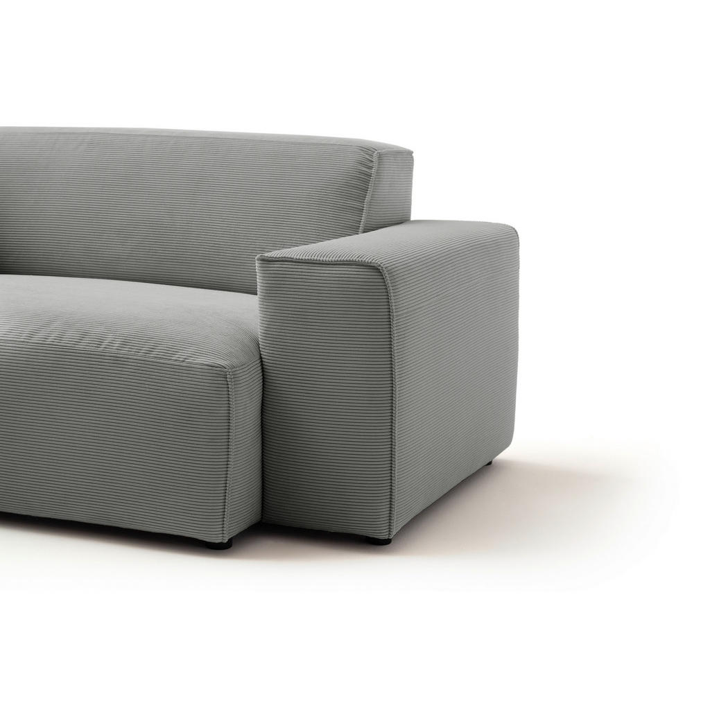 Thumbnail - Pure Home Lifestyle Ecksofa, Grau, Textil, 3-Sitzer, Ottomane links, L-Form, 230x189 cm, Goldenes M, Oeko-Tex® Standard ...