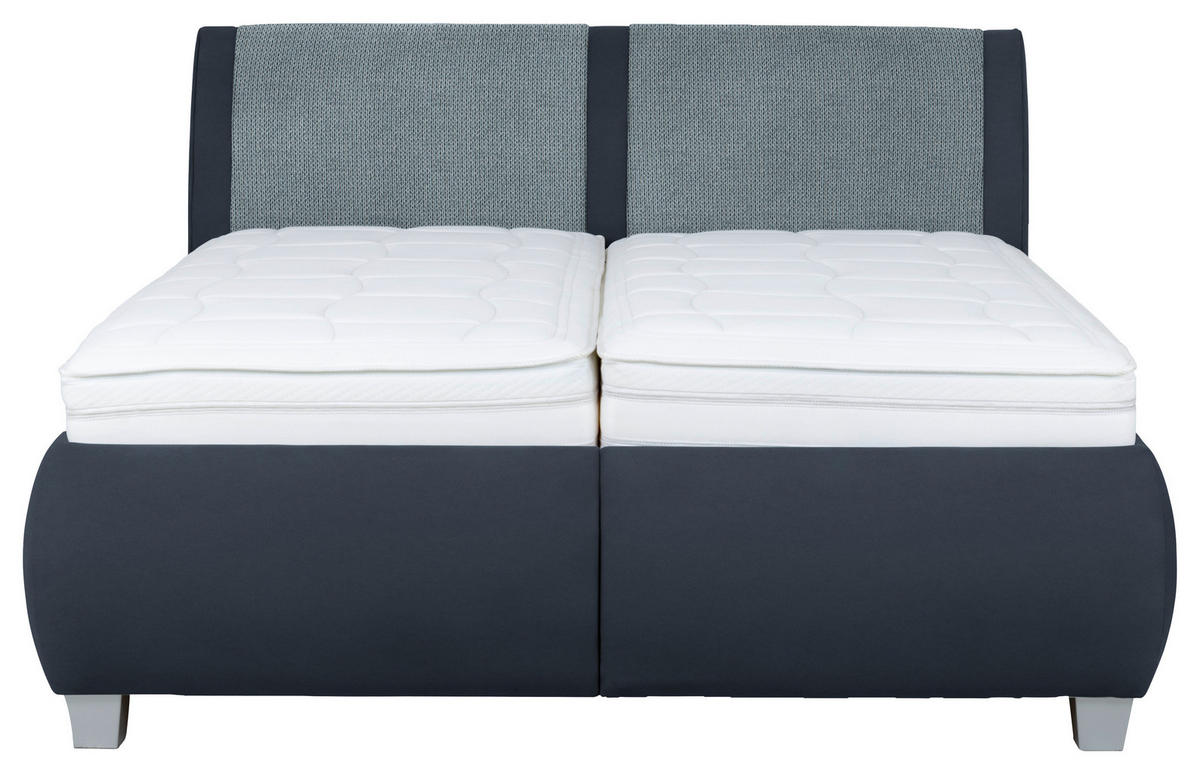 POLSTERBETT Matratze, Lattenrost, Bettkasten Blau 180/200 cm  - Blau/Silberfarben, Design, Holzwerkstoff/Kunststoff (180/200cm) - Beldomo - Sleep