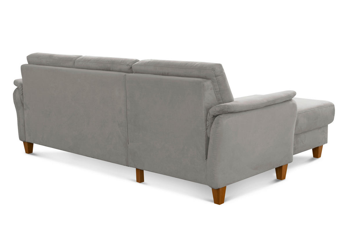 ECKSOFA in Mikrofaser Anthrazit  - Eichefarben/Anthrazit, Konventionell, Holz/Textil (163/244cm) - Sit & More