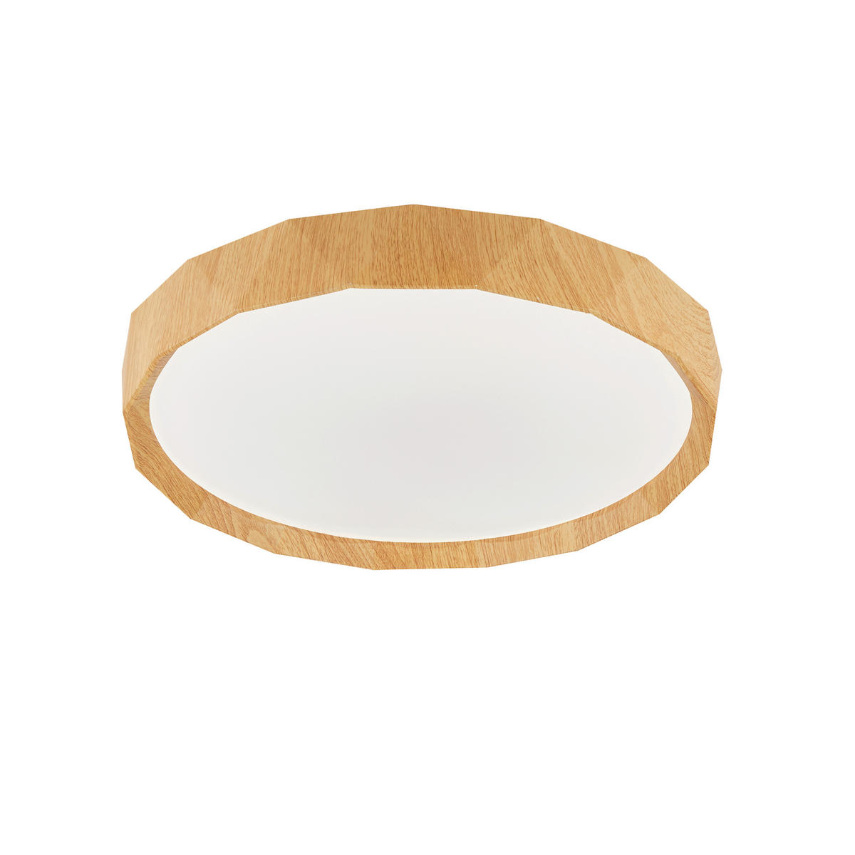 LED-TAKLAMPA Cadix 38.5/38.5/7 cm  - vit, Natur, metall/trä (38.5/38.5/7cm)