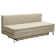 SCHLAFSOFA in Webstoff Beige  - Beige/Schwarz, Design, Kunststoff/Textil (200/90/100cm) - Venda