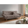 3-SITZER-SOFA Bouclé Taupe  - Taupe/Wildeiche, KONVENTIONELL, Holz/Textil (205/81/90cm) - MID.YOU