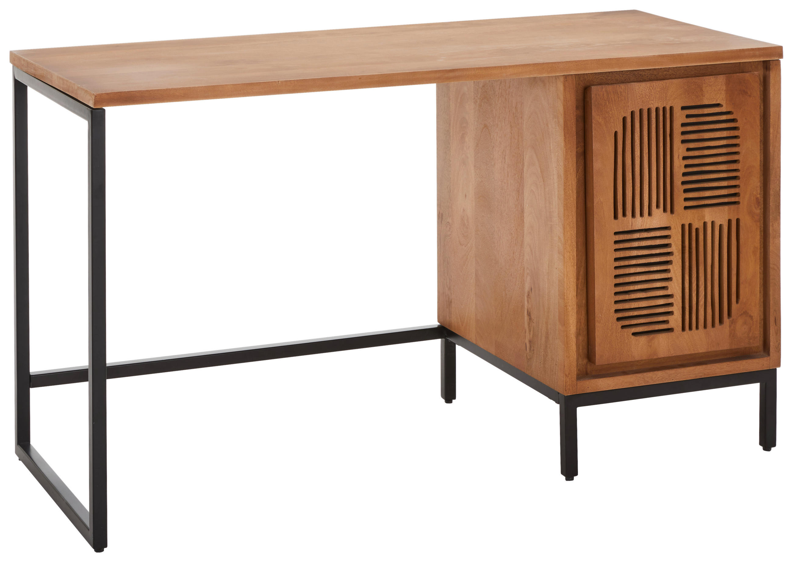 ÍRÓASZTAL 135/76/56 cm  - natúr színű/fekete, Natur, fa/fém (135/76/56cm) - Livetastic