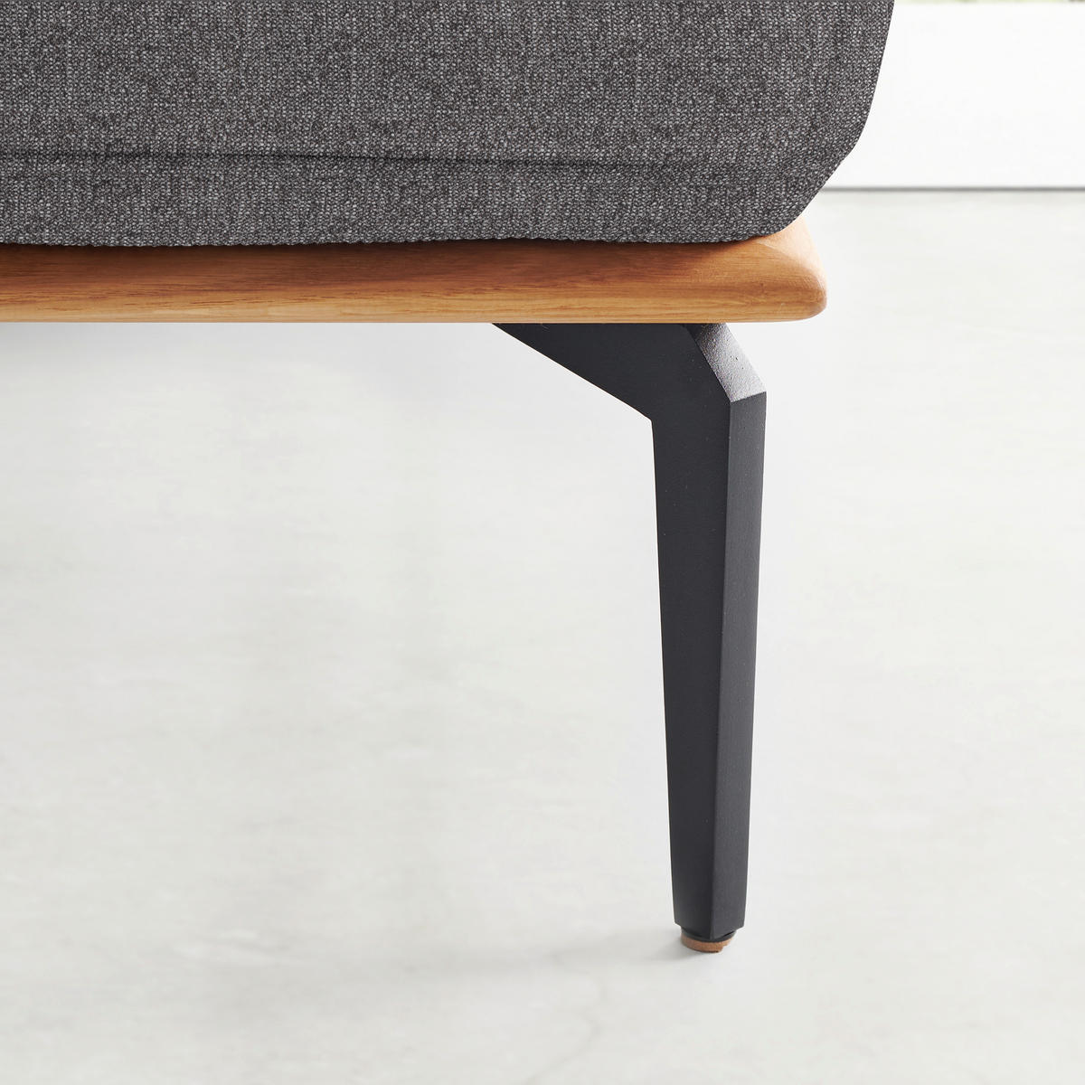 ECKSOFA in Flachgewebe Grau  314/176 cm  - Schwarz/Grau, Natur, Holz/Textil (314/176cm) - Valnatura