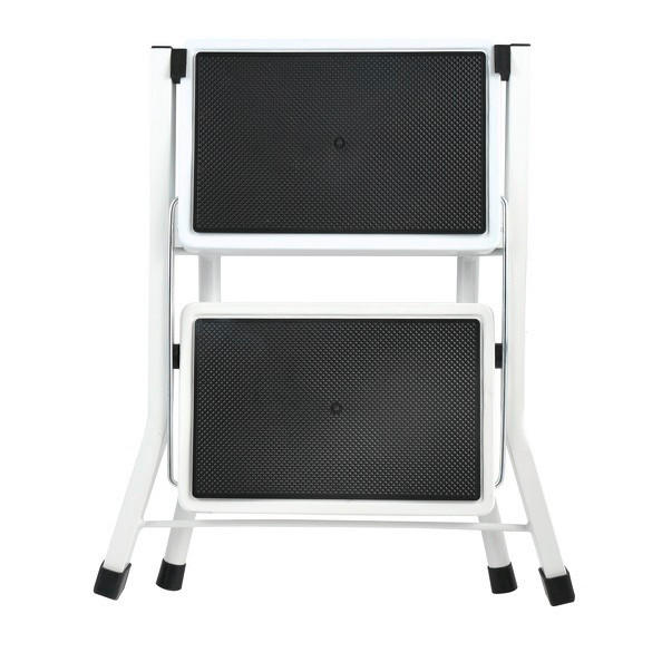 KLAPPTRITTLEITER - Schwarz/Weiß, Basics, Kunststoff/Metall (49,5/48,5/44,5cm) - Spirella