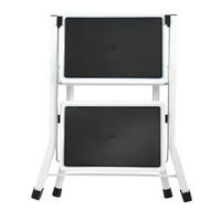 KLAPPTRITTLEITER - Schwarz/Weiß, Basics, Kunststoff/Metall (49,5/48,5/44,5cm) - Spirella