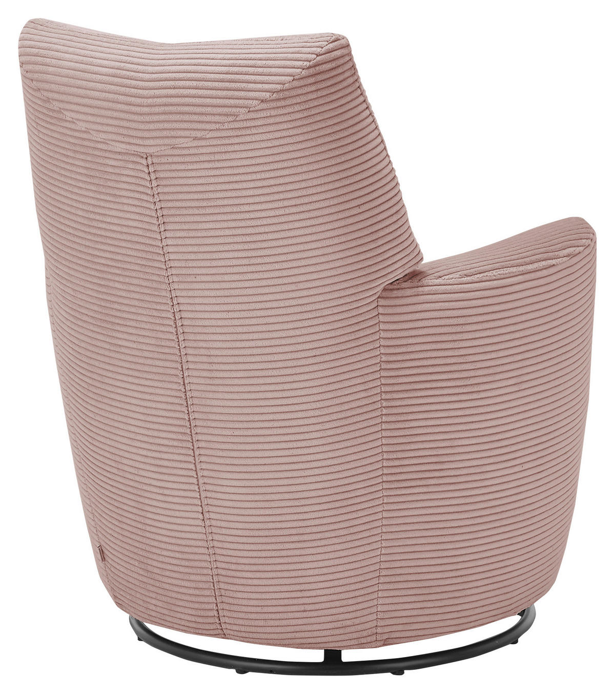 SESSEL Cord Rosa    - Schwarz/Rosa, Design, Textil/Metall (80/96/88cm) - SetOne by Musterring