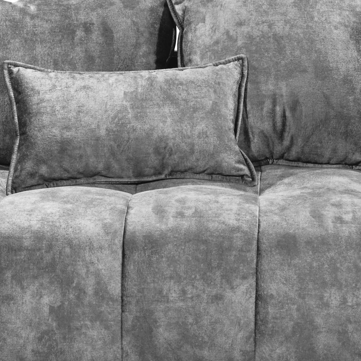 NAGY KANAPÉ textil szürke  - ezüst/szürke, Modern, műanyag/textil (316/90/112cm) - Livetastic