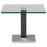 BEISTELLTISCH in Metall, Glas 60/60/46-65 cm - Edelstahlfarben/Grau, Design, Glas/Kunststoff (60/60/46-65cm) BEISTELLTISCH in Metall, Glas 60/60/46-65 cm - Edelstahlfarben/Grau, Design, Glas/Kunststoff (60/60/46-65cm)