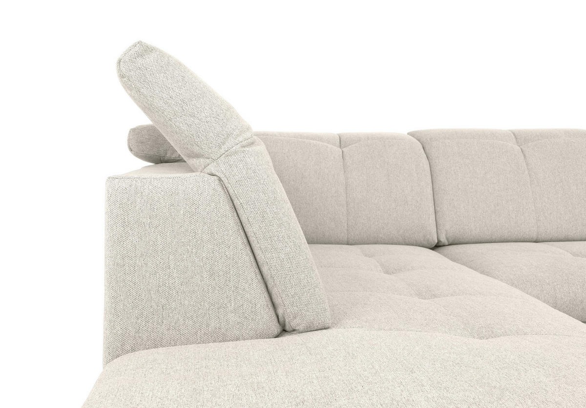 WOHNLANDSCHAFT in Beige  - Beige/Grau, Design, Textil/Metall (215/328/173cm) - MID.YOU