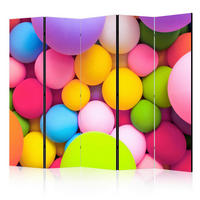 SKÄRMVÄGG  i trä, textil  multicolor  - multicolor, Basics, trä/textil (225/172/3cm) - artgeist