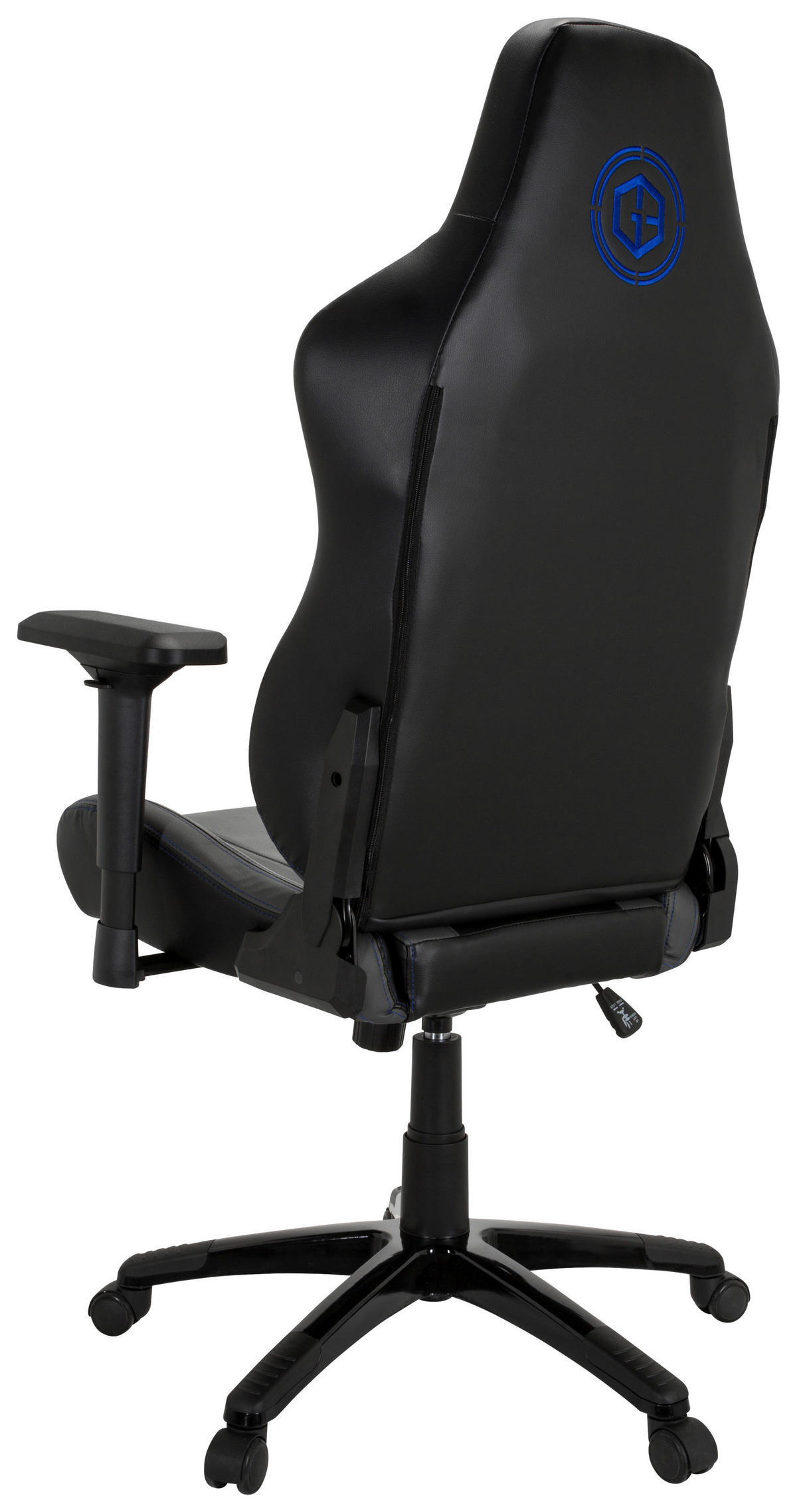 HERNÍ ŽIDLE, vzhled kůže, modrá, šedá, černá - šedá/modrá, Moderní, textil/plast (74/133/62cm) - MID.YOU