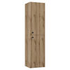 MIDISCHRANK 35/140/32 cm  - Eichefarben/Schwarz, MODERN, Holzwerkstoff/Metall (35/140/32cm) - MID.YOU
