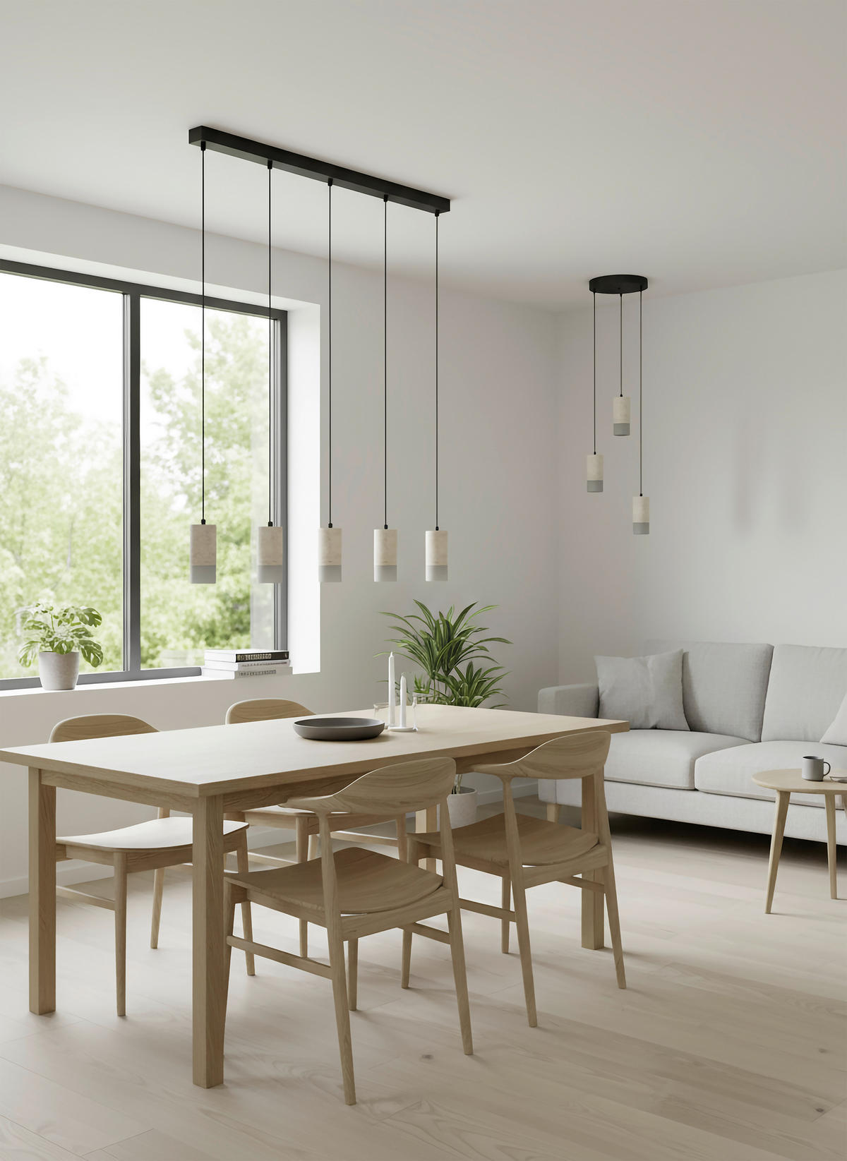 LED-HÄNGELEUCHTE Mimosa 86/8/150 cm   - Pinienfarben, Design, Kunststoff/Stein (86/8/150cm) - Dieter Knoll