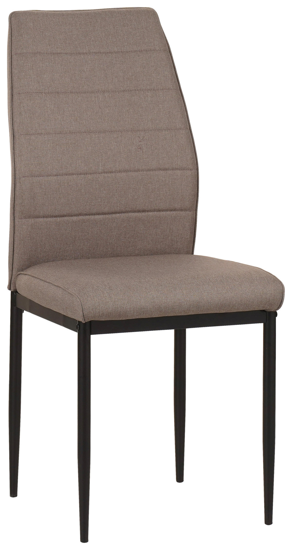 STUHL Mikrofaser Taupe  - Taupe/Schwarz, Design, Textil/Metall (43,5/96/58cm) - Carryhome