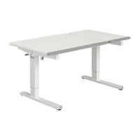 IFJÚSÁGI ÍRÓASZTAL  - világosszürke/fehér, Basics, faalapú anyag/fém (130/75/53-79cm) - Paidi