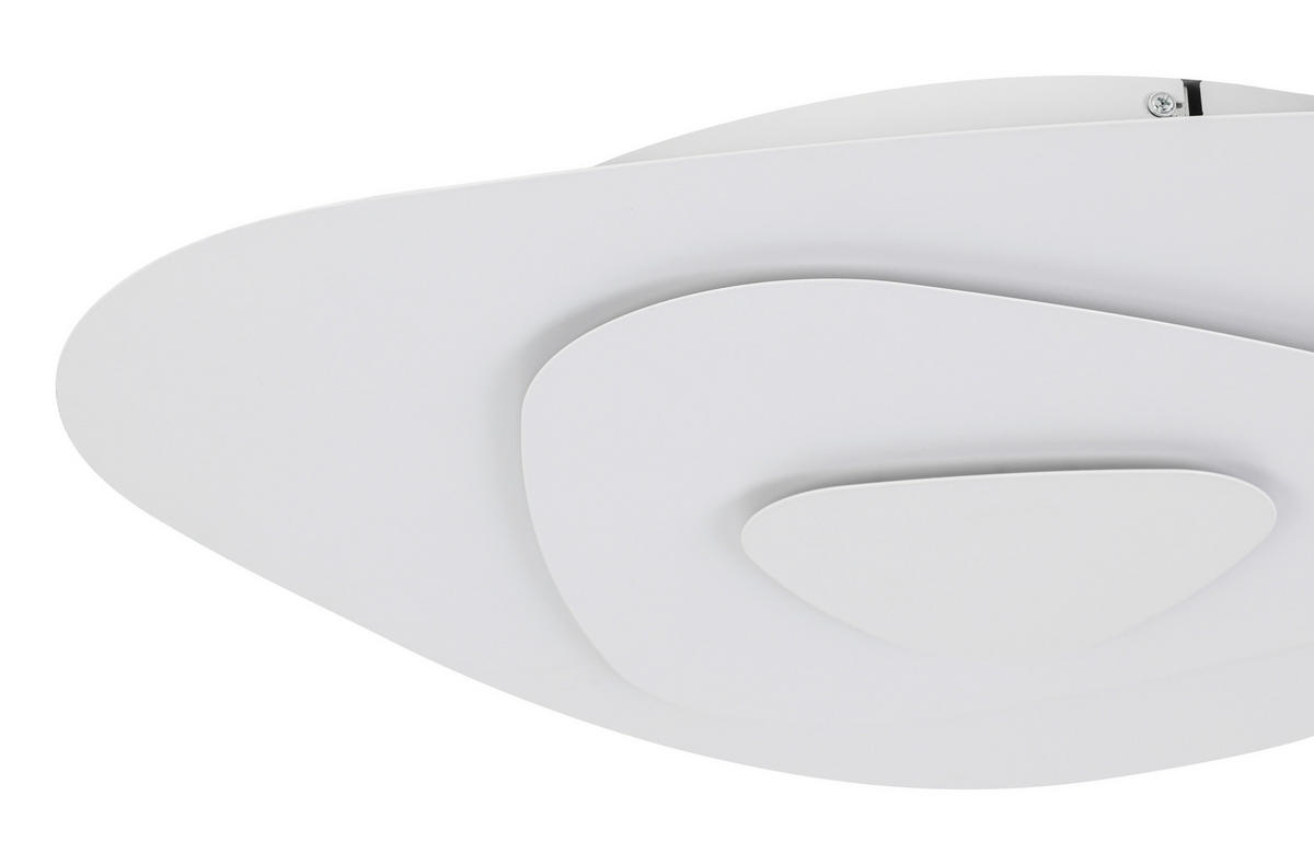 DECKENLEUCHTE    55/57,5/6,5 cm  - Weiß, Design, Kunststoff/Metall (55/57,5/6,5cm) - Collet's Monde