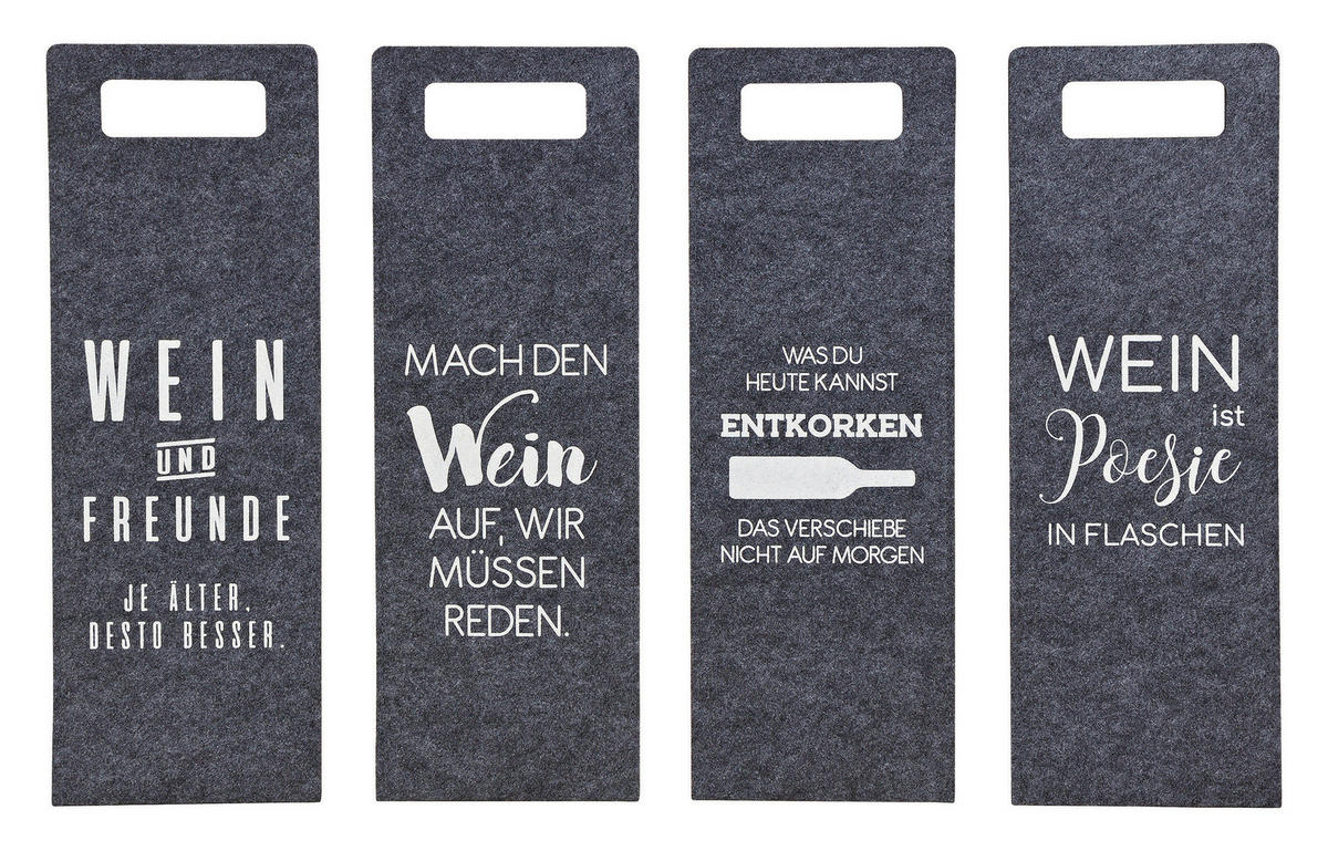 GESCHENKTASCHE   Dunkelgrau  - Dunkelgrau, Basics (14/41/0cm)
