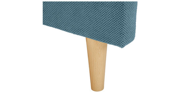 ECKSOFA in Webstoff Blau  - Blau/Naturfarben, KONVENTIONELL, Holz/Textil (145/250cm) - Carryhome