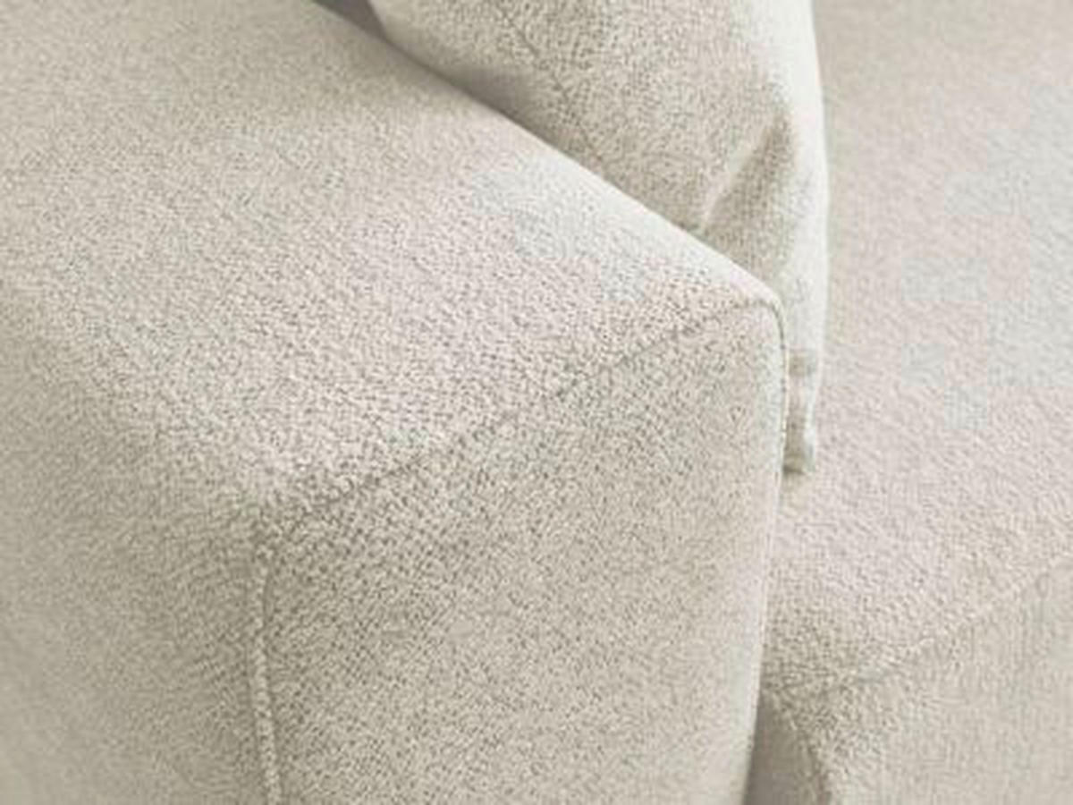 ECKSOFA Ottomane rechts  ATILLA Weiß Flachgewebe  - Schwarz/Weiß, MODERN, Kunststoff/Textil (244/149cm)