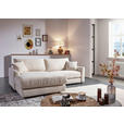 ECKSOFA Beige Cord  - Beige/Schwarz, Design, Kunststoff/Textil (240/175cm) - Landscape