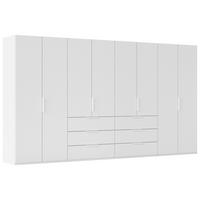 DREHTÜRENSCHRANK 400/235/61 cm,  in Weiß, 8-türig  - Weiß, Basics, Holzwerkstoff/Metall (400/235/61cm) - Novel