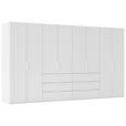DREHTÜRENSCHRANK 400/235/61 cm,  in Weiß, 8-türig  - Weiß, Basics, Holzwerkstoff/Metall (400/235/61cm) - Novel