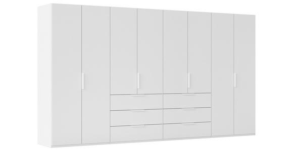DREHTÜRENSCHRANK 400/235/61 cm,  in Weiß, 8-türig  - Weiß, Basics, Holzwerkstoff/Metall (400/235/61cm) - Novel