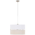 HÄNGELEUCHTE 37/120 cm  - Beige/Weiß, MODERN, Kunststoff/Textil (37/120cm) - Novel