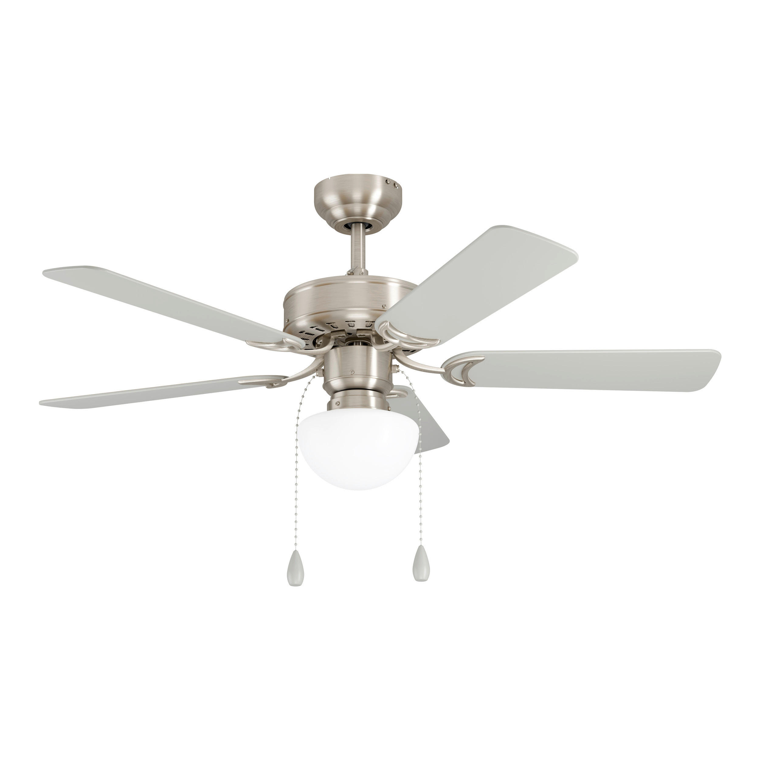 DECKENVENTILATOR 106,6/46,1 cm   - Silberfarben/Naturfarben, Basics, Holz/Metall (106,6/46,1cm) - Eglo