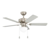 Ventilator mit Beleuchtung 106,6/46,1 cm   - Silberfarben/Naturfarben, Basics, Holz/Metall (106,6/46,1cm) - Eglo