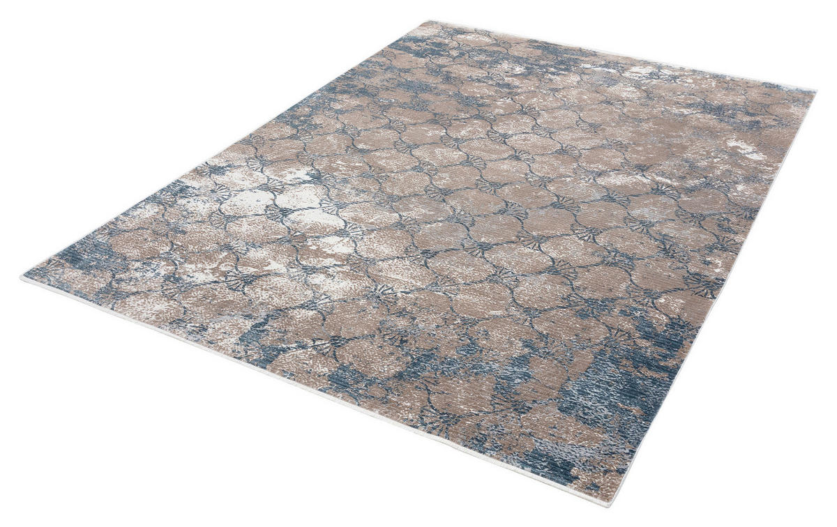WEBTEPPICH Wohnzimmer 200/300 cm Cornflower Vintage Blau rechteckig  - Blau, Design, Kunststoff/Textil (200/300cm) - Joop!