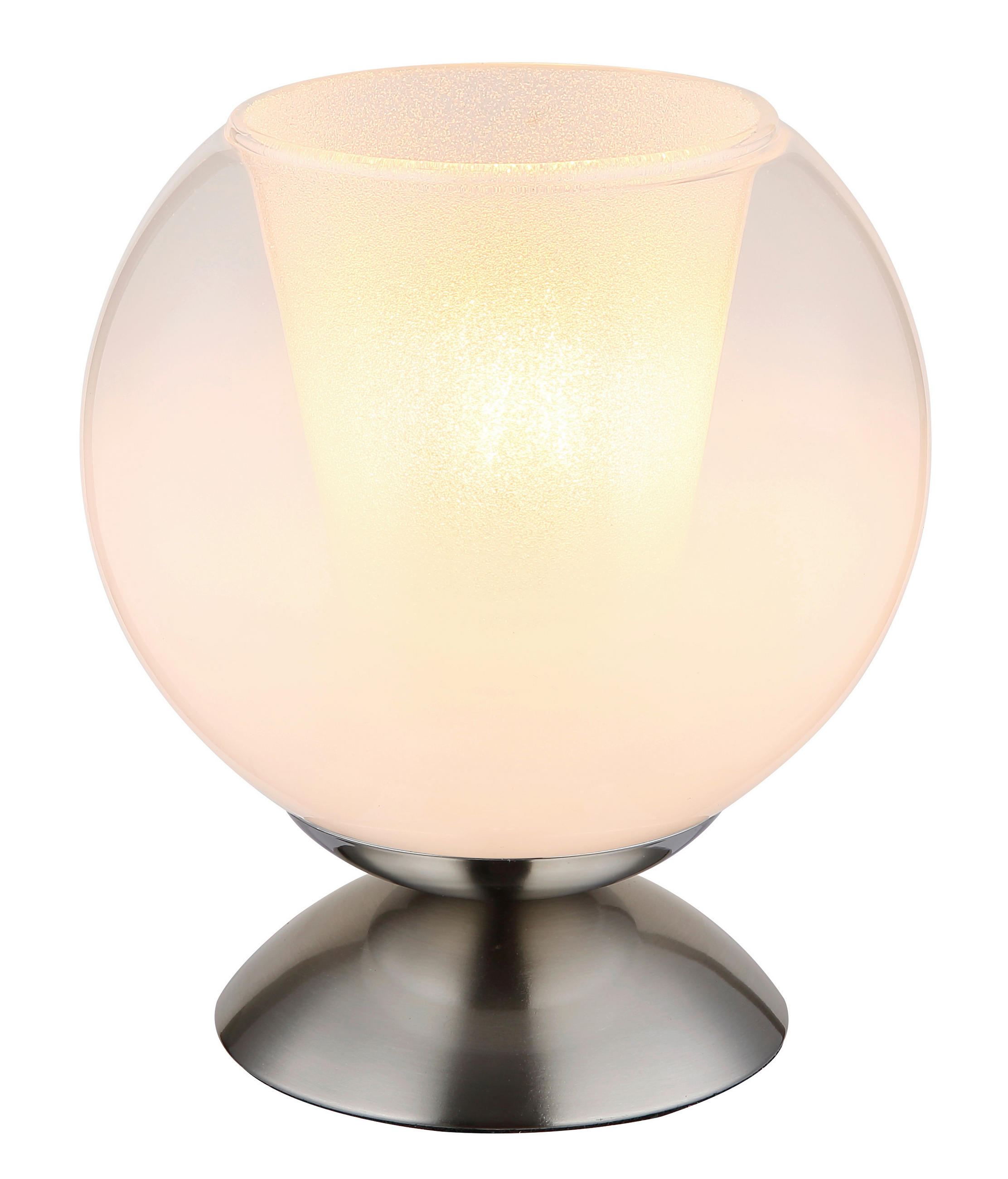 TISCHLEUCHTE - Klar/Chromfarben, Basics, Glas/Kunststoff (18/19cm) - Globo