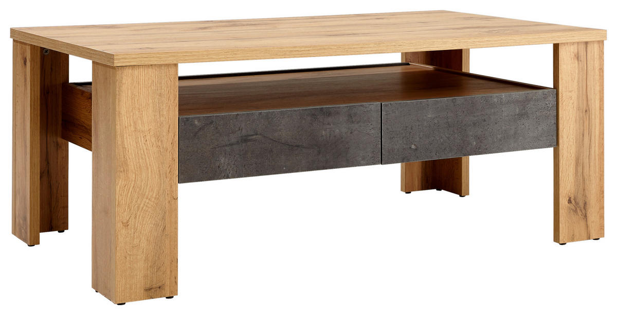 KLUB STOLIĆ siva, hrast Wotan  drvni materijal  - siva/hrast Wotan, Design, drvni materijal (110/64,5/44cm) - Ti'me