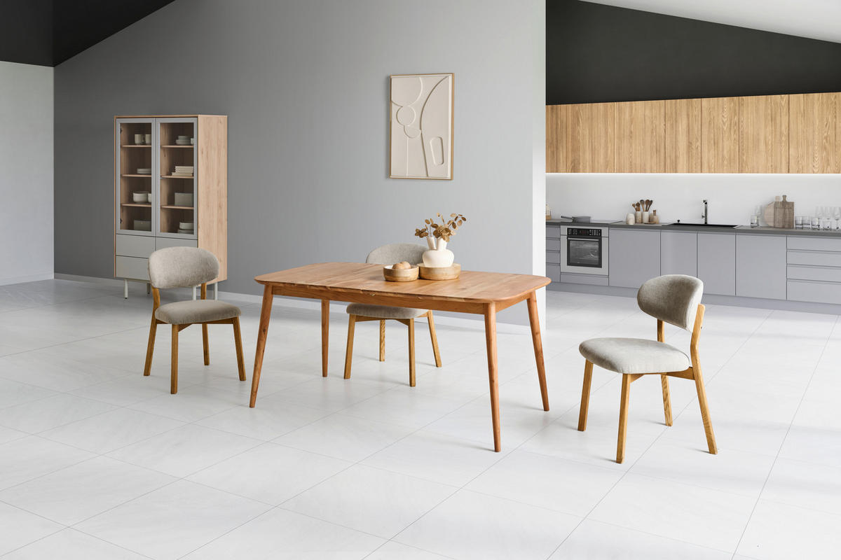 ESSTISCH 200/85/76 cm Echtholz  Holz ausziehbar rechteckig Akaziefarben  - Akaziefarben, MODERN, Holz (200/85/76cm) - Livetastic