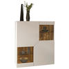 HIGHBOARD Taupe, Wildeiche  112/130/43 cm  - Taupe/Wildeiche, Design, Glas/Holz (112/130/43cm) - Voglauer