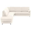 ECKSOFA in Flachgewebe Naturfarben, Beige  - Beige/Alufarben, Konventionell, Textil/Metall (289/269cm) - Beldomo System
