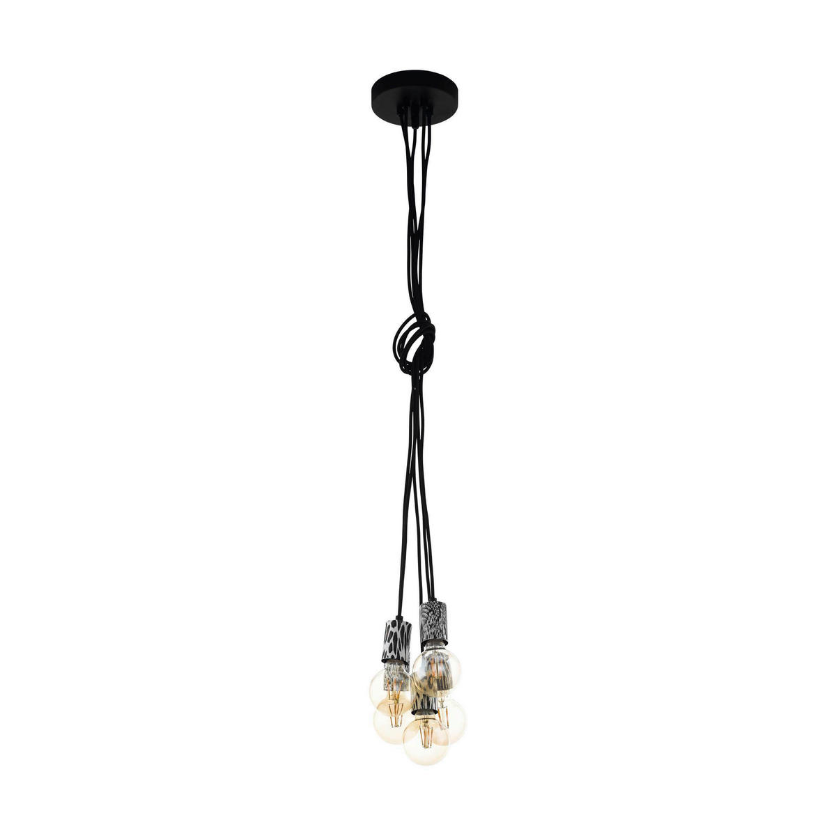 HÄNGELEUCHTE Nagpur 14,5/131 cm   - Schwarz/Weiß, Basics, Papier/Metall (14,5/131cm) - Eglo