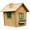 SPIELHAUS 144/146/157 cm  - Braun/Grün, KONVENTIONELL, Holz (144/146/157cm) - Ambia Garden