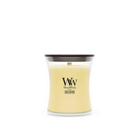 SVIJEĆA MIRISNA  svijetlo žuta  - svijetlo žuta, Basics, staklo/drvo (10/11/10cm) - WoodWick