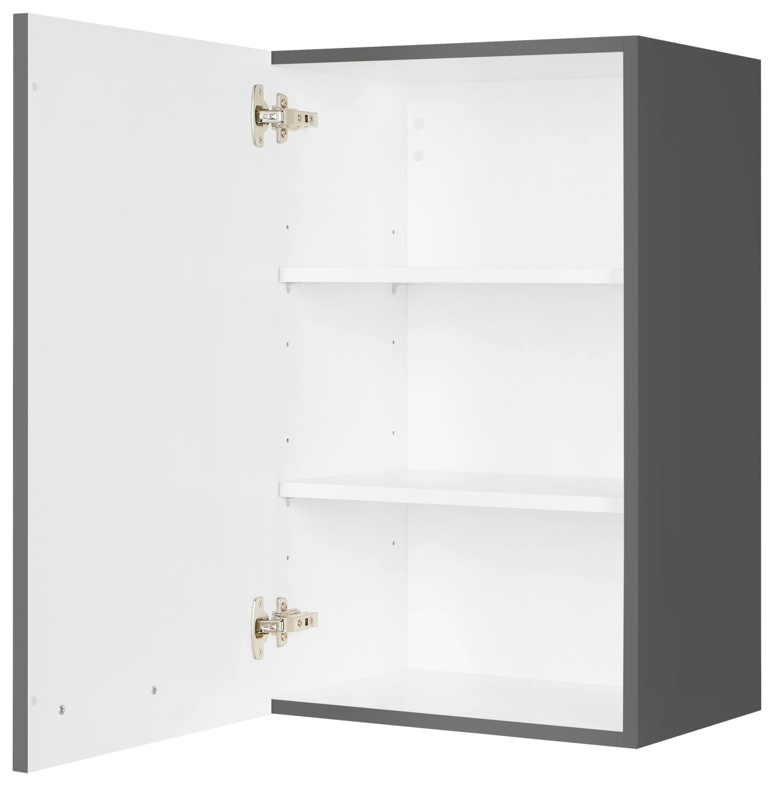 KÜCHENOBERSCHRANK 45/72/35 cm  in Schieferfarben  - Schieferfarben/Edelstahlfarben, MODERN, Holzwerkstoff (45/72/35cm) - Nobilia